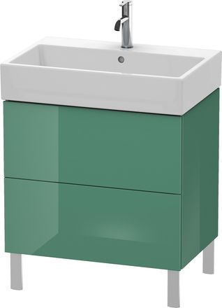 Duravit Unidad De Lavabo Duravit L-cube De Pie 68,4 X 45,9 Cm, 2 Extra&iacute;bles, Para Vero Air 235070, Color: Jade Laca Alto Brillo - Lc677600303