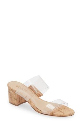 Schutz Victorie Slide Sandal in Transparent/Natural at Nordstrom, Size 10.5