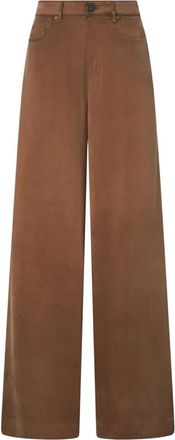 Pinko Wijde broek - Dames - Wijde Broeken - Bruin - M - Broeken