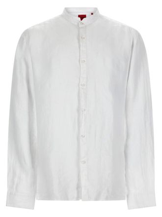 HUGO BOSS White Regular Solid Shirt