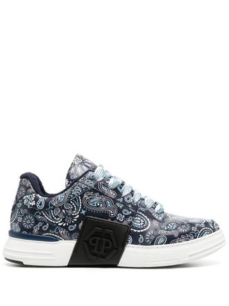 Philipp Plein Super Street sneakers met paisley-print - Blauw