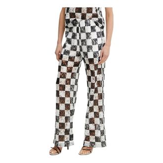 Pinko Pinko - Percy Wide Broeken - Dames - Broeken - Zwart - Maat: XS Katoen