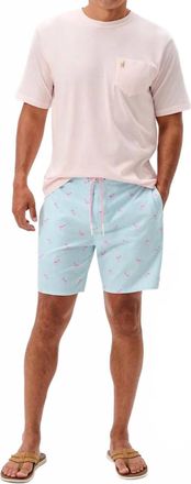 Johnnie-O Caladesi Half Elastic 7 Surf Shorts In Sardinia