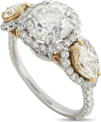 Luxury Bazaar 18K White Gold 3.52ct Diamond Ring MF16-051826