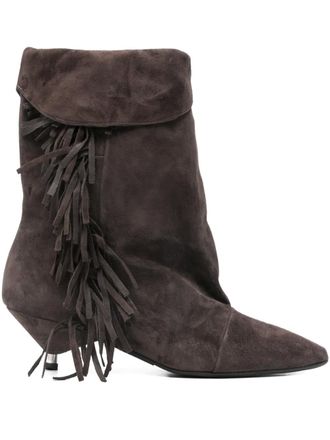 Gis&egrave;l moir&egrave; Aariana tassel boots - Brown