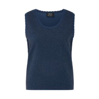 Marc Cain Elegant Fijngebreide Top - Dames - Tops - Blauw - Maat: M Viscose