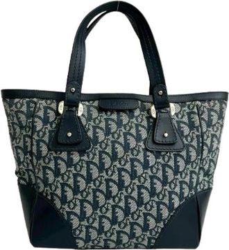 Dior Pre-owned Canvas Tote Bag - Dames - Vintage Shopper - Blauw - ONE Size - Vintage