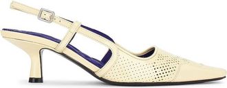 Burberry Chisel Leather Slingback Pumps, Brand Size 39 ( US Size 9 )