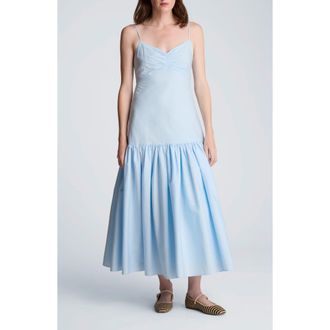 Kenneth Cole Sleeveless Bubble Flounce Maxi Dress in Tranquil Blue at Nordstrom, Size 10