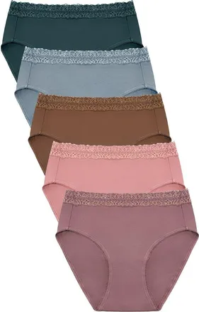 Kindred Bravely Assorted 5-Pack Lace Trim High Waist Postpartum Briefs in Dusty Hues at Nordstrom, Size X-Large