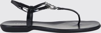 Gucci Sandali infradito Interlocking G in pelle con tacco basso