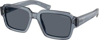Prada PR 02Zs Zonnebril - Heren - Zonnebrillen - Blauw - 52 MM - Accessoires