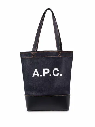 A.P.C. Blue Blue Axel Small Cotton Shopping Bag