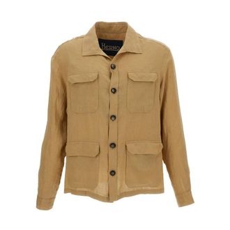 Herno Field Jacket - Heren - Zomerjassen - Beige - M - Leer - Jassen