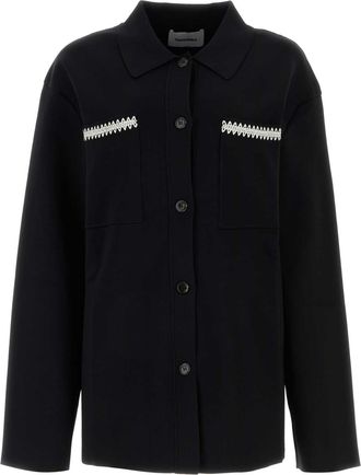 Nanushka Black Stretch Viscose Blend Shirt