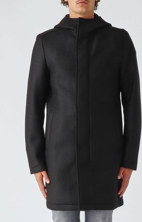 Colmar Tasteful Knee-Length Hooded Coat in Wool Blend with High Neck