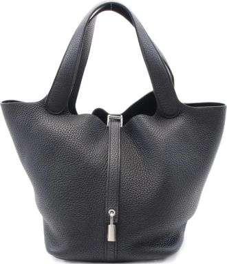 Herm&egrave;s Borsa a mano Picotane Lock MM 2018 - Nero