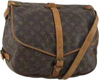 Louis Vuitton Pre-owned Cross Body Bags, female, Brown, Size: ONE SIZE Pre-owned Vintage Canvas Crossbody Bag