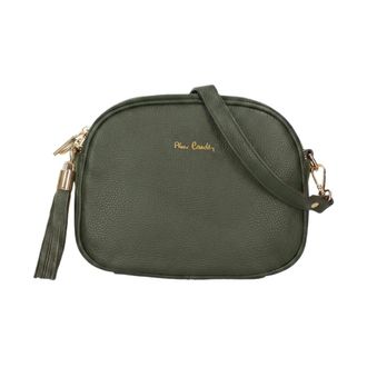 Pierre Cardin Crossbody Tas - Dames - Tassen - Groen - Maat: ONE Size Leer