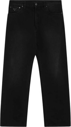 Prada Straight Jeans, male, Black, Size: W32 Jeans Regolare