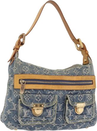 Louis Vuitton Baggy Denim Blue Denim_Jeans Handbag (Pre-Owned)
