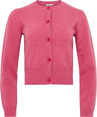J.W.Anderson Cardigans, female, Pink, L, Contrast Embroidery Cardigan