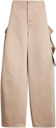 Alaia Round Cargo Pants in Beige at Nordstrom, Size 12 Us