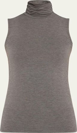 Majestic Filatures Soft Touch Sleeveless Stretch Turtleneck