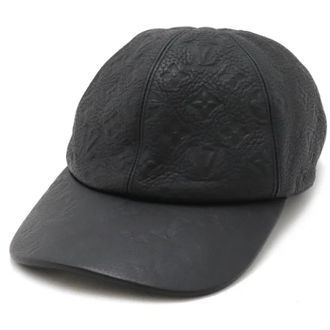 Louis Vuitton Pre-owned Monogram 1.1 Leather Cap Mp 2606 - Heren - Vintage Accessoires - Zwart - ONE Size - Katoen - Vintage