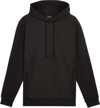 Lyle & Scott Heren Hybride Softshell Overtrek Hoodie (Zwart)