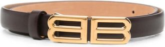 Balenciaga Bolero BB Logo-buckle Leather Belt