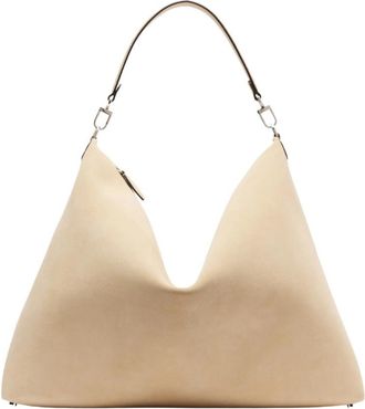Toteme Bevel Schoudertas - Dames - Schoudertassen - Beige - ONE Size - Leer - Tassen