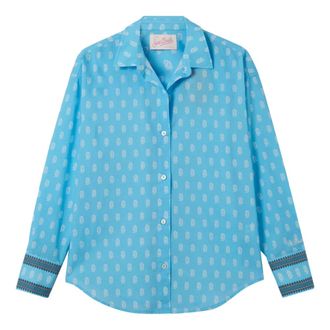 MC2 Saint Barth Shirts, female, Blue, Size: L Cristal Long Sleeve Shirt Cotton Voile Hindi 31