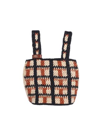 A.P.C. Multicolor Pecan Raffia Leather-Trim Tote Bag