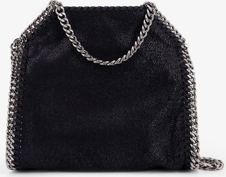 Stella McCartney Womens Crossbody Bag Falabella Black Vegan Material Shoulder