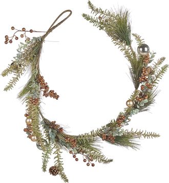 Beliani Beliani - Guirnalda Verde Cobrizo 150 Cm Material Sint&eacute;tico Artificial Navidad Adornos Rota