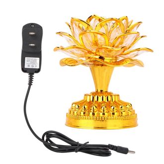 OEM L&aacute;mparas Led Con Forma De Loto Para El Culto Budista Los Led Que Cambian De Color Crean Un Espacio Meditativo, Mientras Que Las L&aacute;mparas Doradas Con F