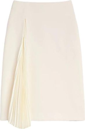Jil Sander Asymmetrische Midi Rok - Dames - Midirokken - Beige - L - Leer - Rokken