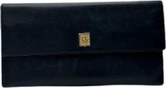 Dior Pre-owned Wallets, female, Blue, Size: ONE SIZE Pre-owned Leather Wallet