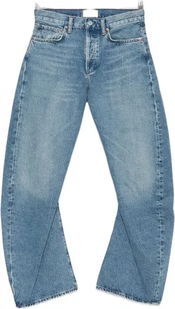 A Gold E Whiskered Wide-leg Jeans