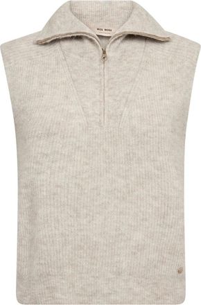 Mos Mosh MMThora Highneck SL Knit - Dames - Coltruien - Grijs - XL - Truien & Vesten