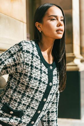 Roman Buttoned Knit Cardigan