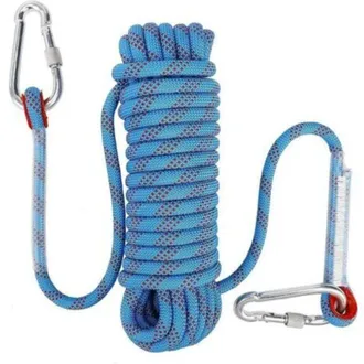 OEM Cuerda De Escalada Con Mosquet&oacute;n De Seguridad Est&aacute;tico De 10 Mm, Cuerda De Poli&eacute;ster Para Alpinismo, Rescate, Senderismo, Monta&ntilde;ismo Y Escalada -crezu