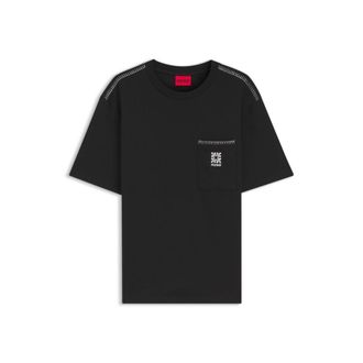 HUGO BOSS Cotton-jersey T-shirt with embroidered logo