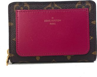 Louis Vuitton Monogram Brown Fuchsia Monogram Wallet (Bi-Fold) (Pre-Owned)