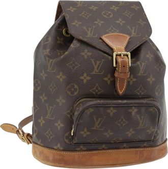 Louis Vuitton Vintage Montsouris Monogram Canvas Brown Canvas Backpack Bag (Pre-Owned)