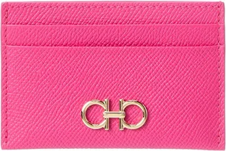 Ferragamo Ferragamo Gancini Leather Card Holder