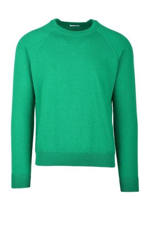 Malo Green Cashmere Crew Neck Pullover Sweater