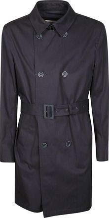 Herno Cotton Double-Breasted Trench Coat