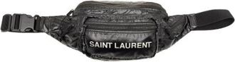 Saint Laurent Pre-owned Nylon Belt Bag - Dames - Vintage Schoudertas - Zwart - ONE Size - Nylon - Vintage